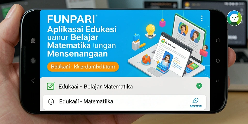 Tampilan antarmuka aplikasi FUNPARI yang interaktif dan mendidik.