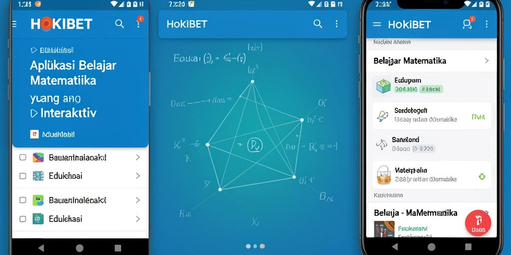 Antarmuka HOKIBET yang intuitif untuk belajar Matematika.