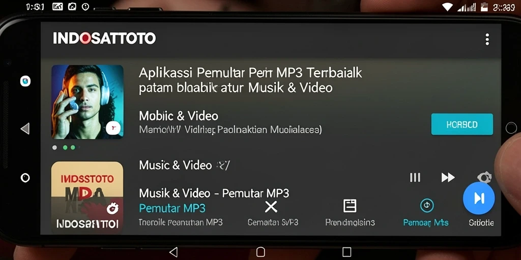 Antarmuka menarik INDOSATTOTO sebagai Pemutar MP3