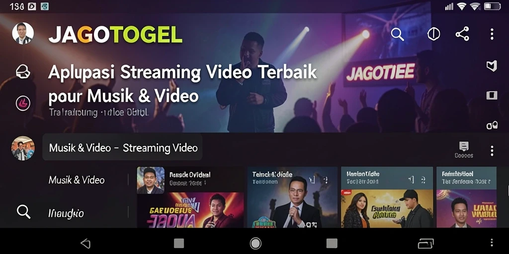 Tampilan antarmuka JAGOTOGEL yang menarik untuk Streaming Video.