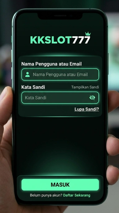 Tampilan halaman login kkslot777