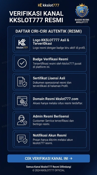 Tampilan kanal resmi kkslot777