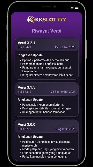 Tampilan riwayat versi kkslot777